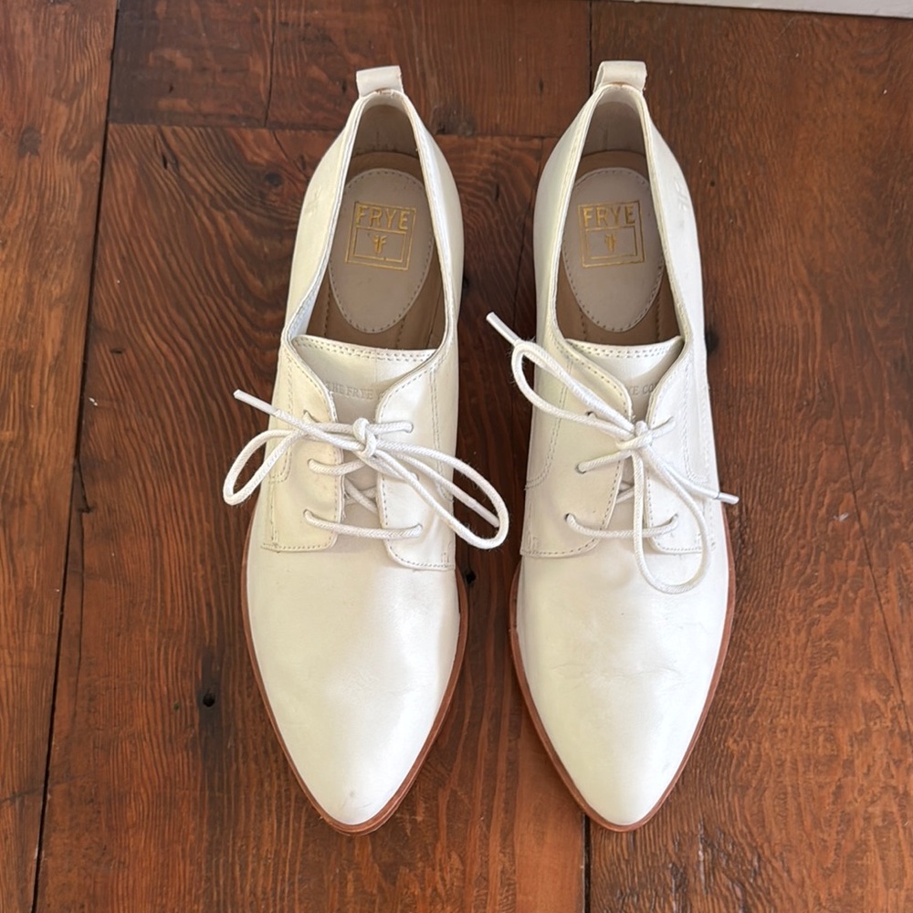 Frye Cream Ankle Boots